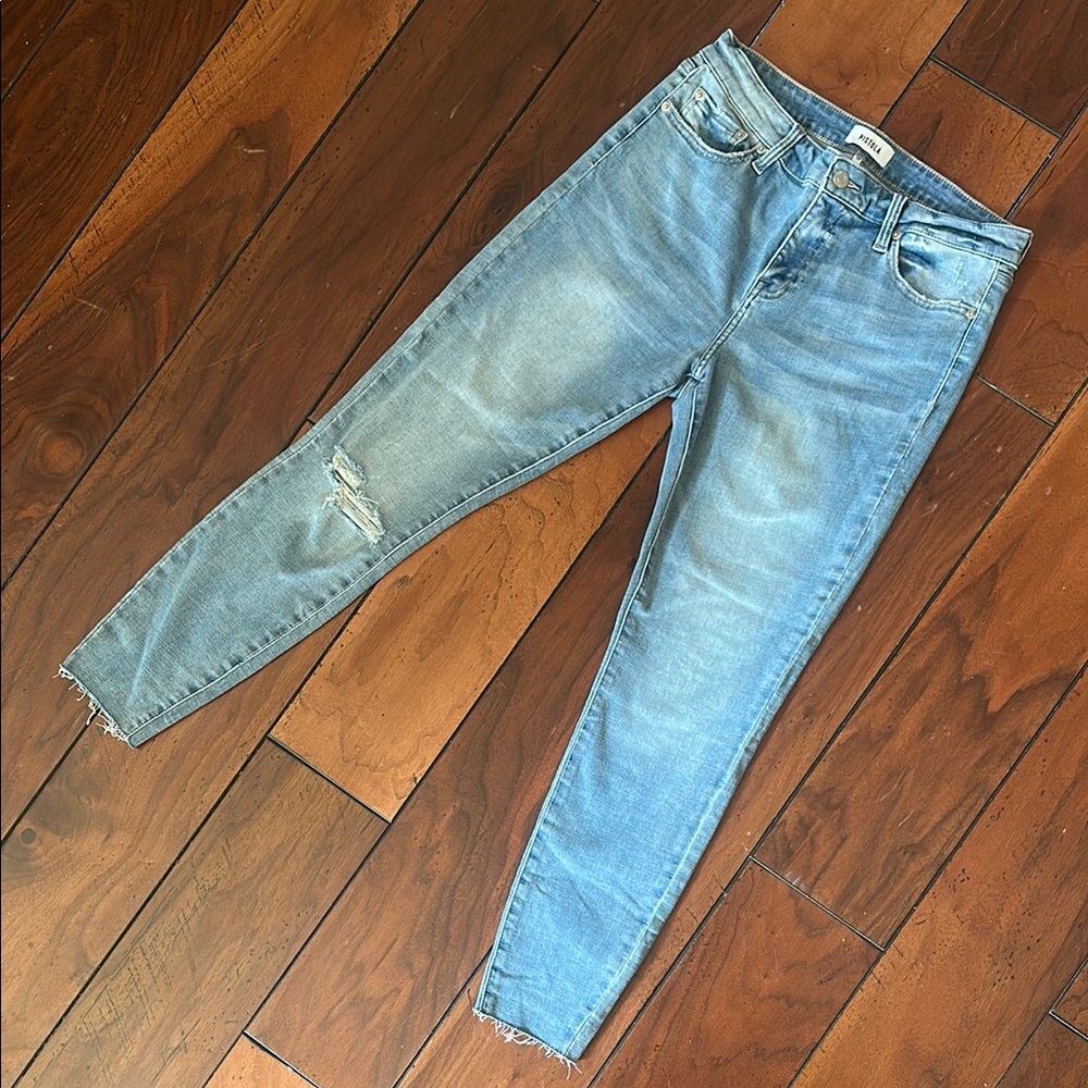 PISTOLA- Light Blue Distressed Jeans